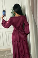 فستان ناعم بلون عودي