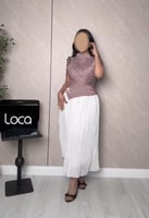 فستان ناعم بلونين