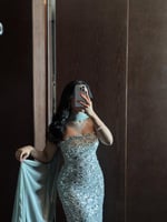 فستان سهره من لوكا مع شال