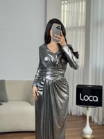 فستان لمعه المساء الناعم