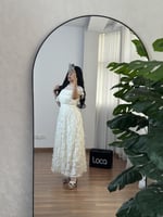 فستان ناعم باللون الابيض