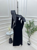 فستان اسود جوخ