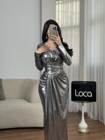 فستان لمعه المساء الناعم