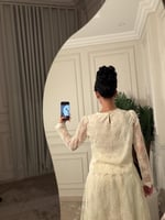 طقم ناعم بلون اوف وايت من لوكا فاشن