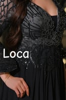 فستان سهره سحر فريد يلامس الأناقة في كل تفصيلة