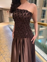 فستان سهره بني