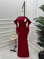فستان احمر ناعم ماسك