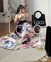 فستان مموج بدرجات الموف