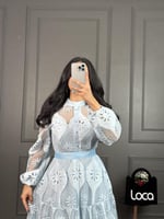 فستان انيق وباللون التيفاني من لوكا فاشن