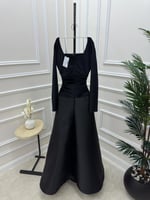 فستان سهره اسود ناعم