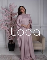 جلابيه فضفاضه باللون الوردي