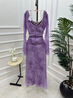 فستان ناعم جورجيت مموج