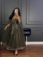 فستان سهره زيتي