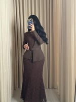 فستان ناعم بني