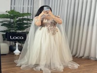 فستان سهره راقي تل مطرز