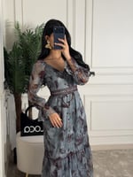 فستان ناعم مشجر