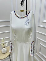 فستان انيق بتطريز زراكون شك يدوي