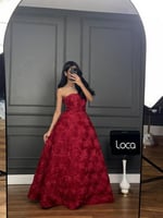 فستان سهره احمر مورد