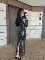 فستان رصاصي سهره