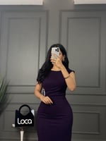 فستان ماسك لون ليلكي من لوكا فاشن