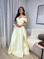 فستان سهرة ليموني مذهل للسيدات الأنيقات