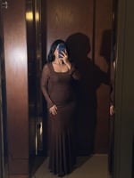 فستان سهرة ناعم طويل بقصة حورية البحر