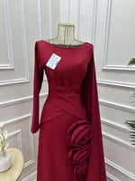 فستان سهره ناعم احمر