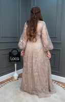 فستان سهره راقي بتطريز فخم وانيق من لوكا فاشن