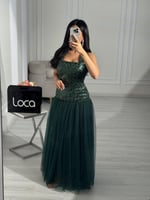 فستان سهره اخضر