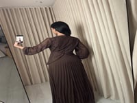 فستان ناعم بني