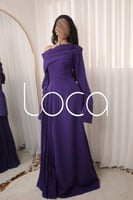 فستان ليلكي بكسرات