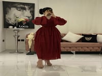 فستان برغندي ناعم