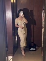 فستان ناعم من لوكا مع شال