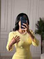 فستان انيق بلون اصفر