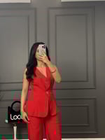 طقم رسمي كت باللون الاحمر من لوكا فاشن