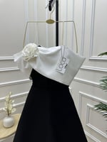 فستان اوف وايت واسود ميد