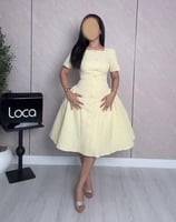 فستان ناعم اصفر