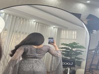 فستان سهره مطرز تطريز كامل بتصميم راقي