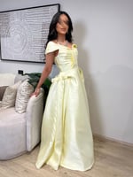 فستان سهرة ليموني مذهل للسيدات الأنيقات