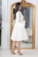 فستان ميدي انيق بأكمام واسعة