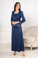 فستان ناعم بأكمام طويلة