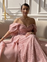 فستان وردي انيق لطلة مميزة