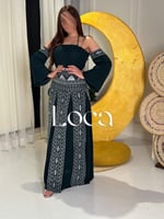 جلابية انيقة بتطريز عامودي