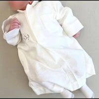 ثوب ولادي لنن سكري رمضاني بتصميم جديد