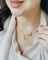 قلادة نحت صورة على وجه واحد مع قلب