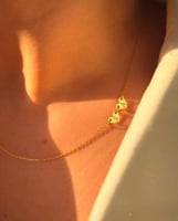 قلادة قلبين حروف حسب الطلب