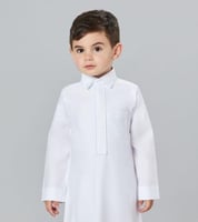 ثوب اطفال ابيض