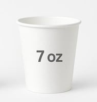 اكواب ورقية سنقل 7oz بدون غطاء SINGAL PAPER CUPS