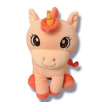 دمية يونيكورن وردي ناعم جداً