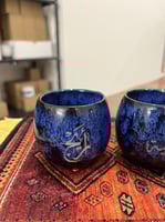 كوب قهوة بركاني ازرق صغير (110ملم)